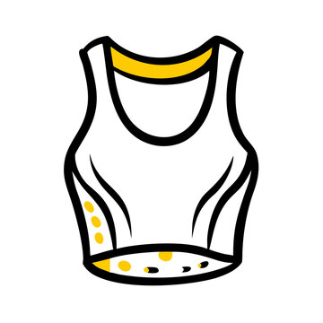 Sport bra vector icon illustration isolated on transparent background.