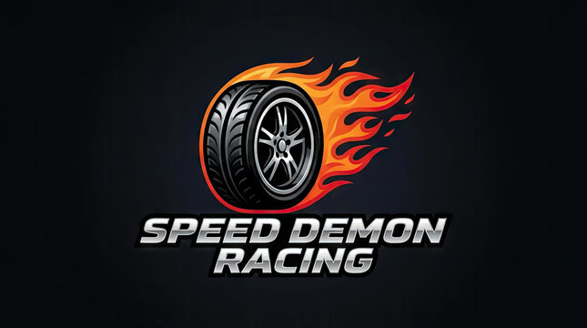 Speed Demon Racing tire flame logo.