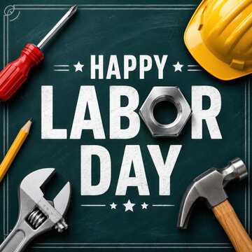 Happy Labor Day banner, poster. Design template. Vector illustration