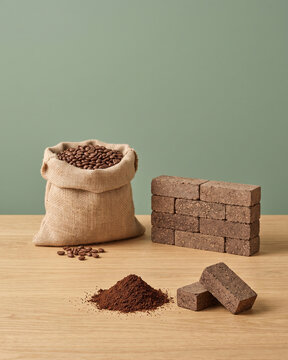 Coffee Grounds Transformed into Sustainable Construction Material.