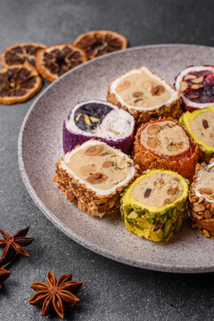 Turkish delight or lokum is a traditional Eastern sweet made with nuts. Turkish delight, lokum