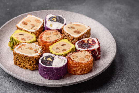 Turkish delight or lokum is a traditional Eastern sweet made with nuts. Turkish delight, lokum