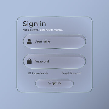 Modern login form for website. 