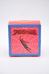 Fototapeta premium Mcdonalds spider man brand new day happy meal toy box in Manila, Philippines