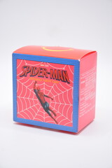 Fototapeta premium Mcdonalds spider man brand new day happy meal toy box in Manila, Philippines