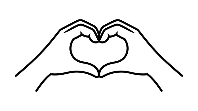 Heart shape made by hands symbolizing love affection care tenderness unity connection partnership commitment devotion warmth happiness joy