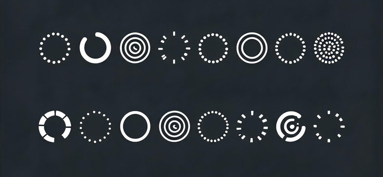 Circular Loading Spinner and Progress Indicator Icons