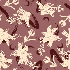 Fototapeta premium Textile digital design motifs pattern ikat rugs paisley front back and dupatta and baroque etc.