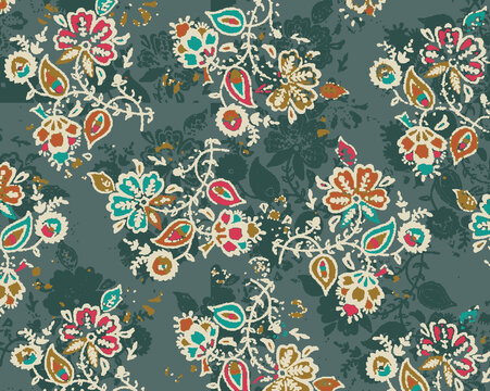 Textile digital design motifs pattern ikat rugs paisley front back and dupatta and baroque etc.