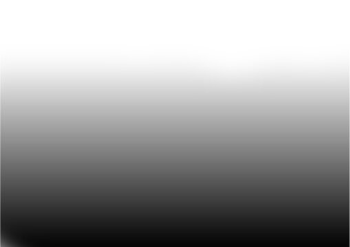 Abstract smooth black and white gradient background with soft light transition.