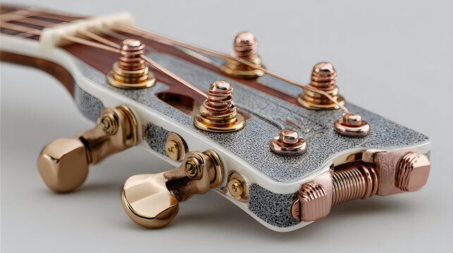 Modern guitar headstock beautiful texture handmade instrument photography pictures