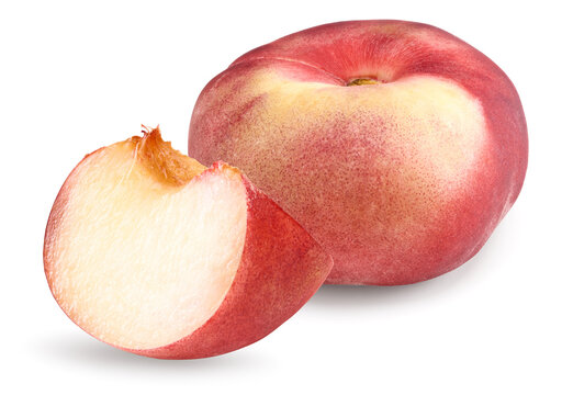 nectarine isolated on white background. clipping path