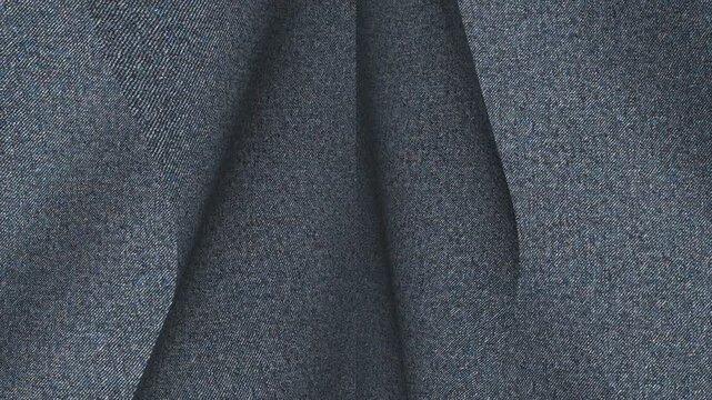 Italian Blue Twill Flannel Fabric, Looped Rotation
