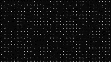 Minimalist digital halftone pattern, black and grey dot matrix background, abstract tech pixel texture for web banners © Mstshima