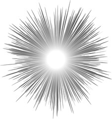 Obraz premium Black and white starburst sunburst graphic design element