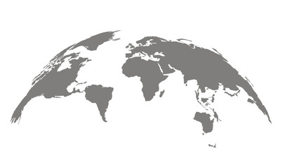 Grey World Map Globe Silhouette on white Background © MR stocks