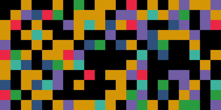 Colorful Abstract Geometric Pixel Grid Background