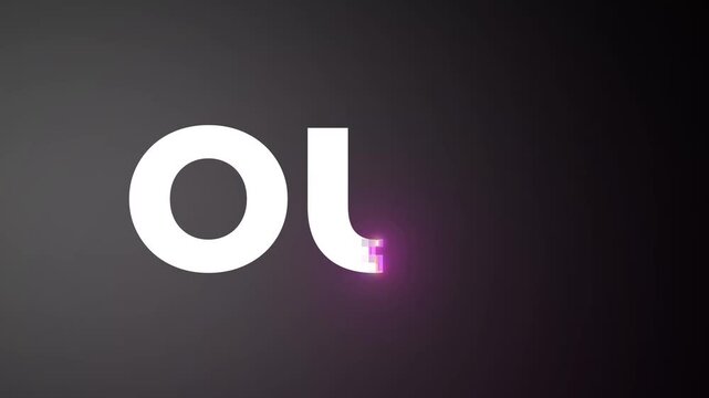 modern abstract out design featuring the letter with a subtle purple gradient effect.