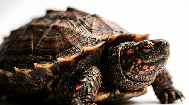 endangered spiny turtle closeup