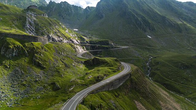 Scenic Carpathian Road on Transfagarasan Route, Romania