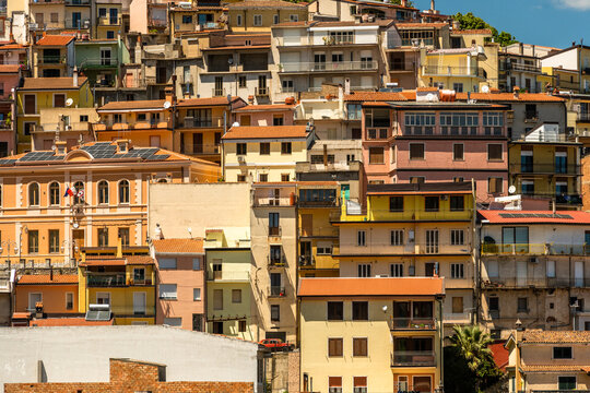 Colorful Architecture in Rural Sardinia, Italy