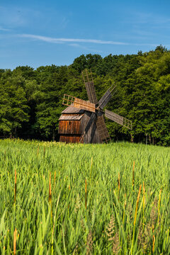 Historic Windmill on Agricultural Land in Romania