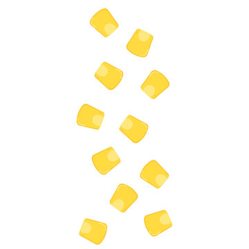 Corn kernels drop vector. Corn kernels on PNG.