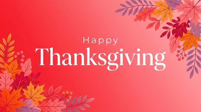 Thanksgiving celebration background with red and yellow autumn