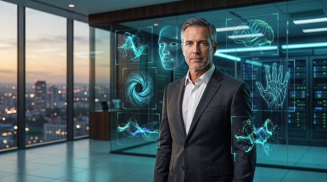 Advanced Cybersecurity Technology and Digital Network Protection Concept

