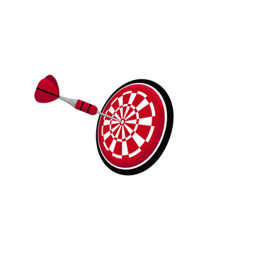 Dart target aiming game sport logo design