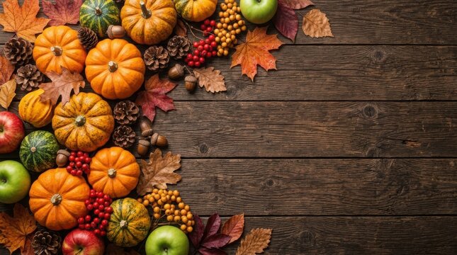 Thanksgiving autumn harvest table centerpiece with colorful