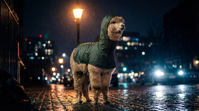 Dog during animal rescue in veterinary clinic, creative anthropomorphic lifestyle scene showing animal behavior, responsible care, wellbeing, humane values, education, modern lifestyle