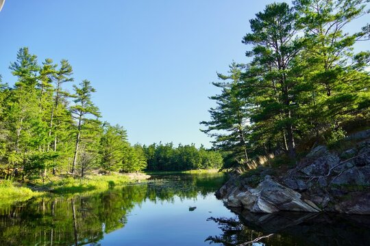 Tranquil Nature scene in Georgian Bay in Northern Ontario 
