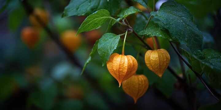 Home garden vine with ground cherries variety