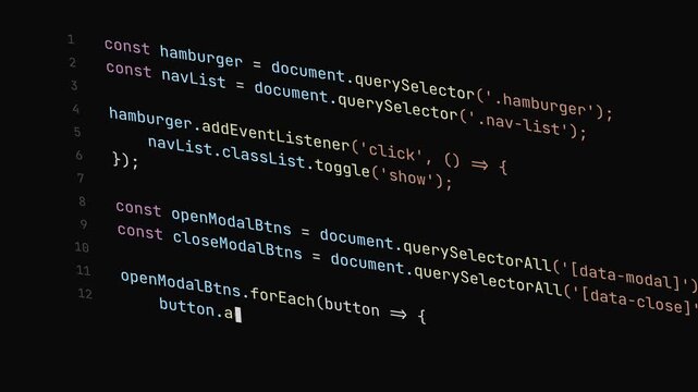 JavaScript Code Script Typing with Syntax Highlighting for Software Programming and Web Development