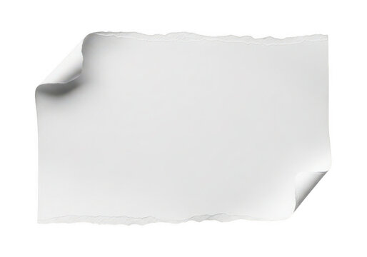 A gray piece of paper with a curled corner isolated on transparent background