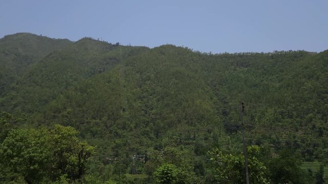 Scenic Road Journey Through the Mountainous Landscape of Nepal