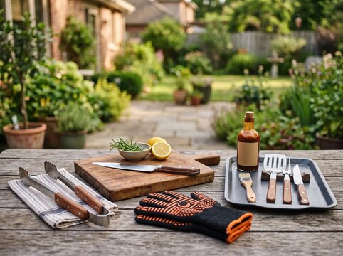 Outdoor barbecue prep and grilling tools