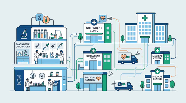 Connected Healthcare Network: Hospitals, Clinics, Labs, and Pharmacy