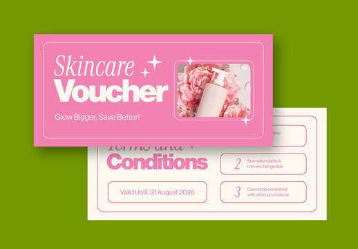Pink Elegant Skincare Bazaar Voucher
