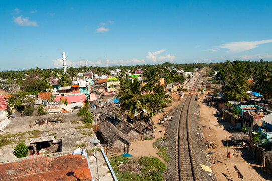 Landscape of Rameshwaram beach, Rameswaram, India.
