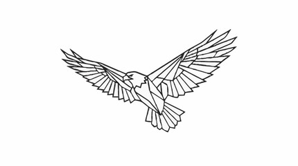 Fototapeta premium vector illustration of an eagle