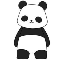Cute panda stands with soft, friendly eyes © iJstock