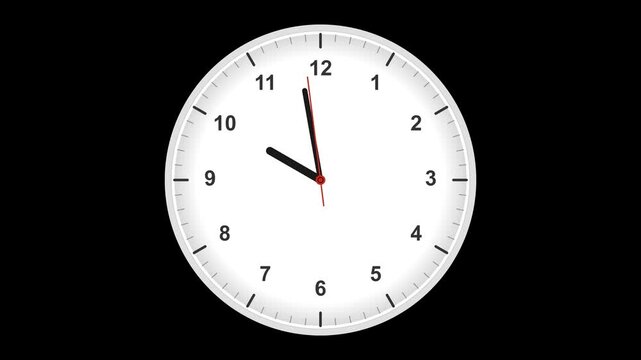 Round analog clock face showing minute and hour hands