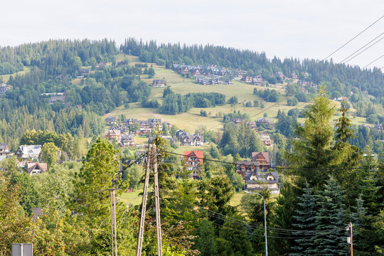 Panoramic View of Mountain Village Homes