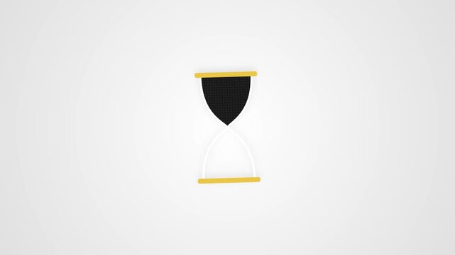 Hourglass with sand measuring time, minimal design and soft lighting