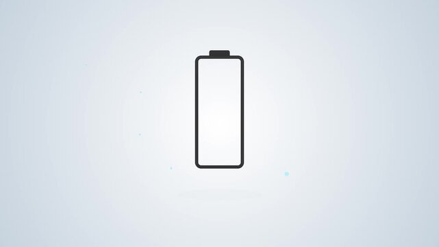 Smartphone battery with blue charging bar