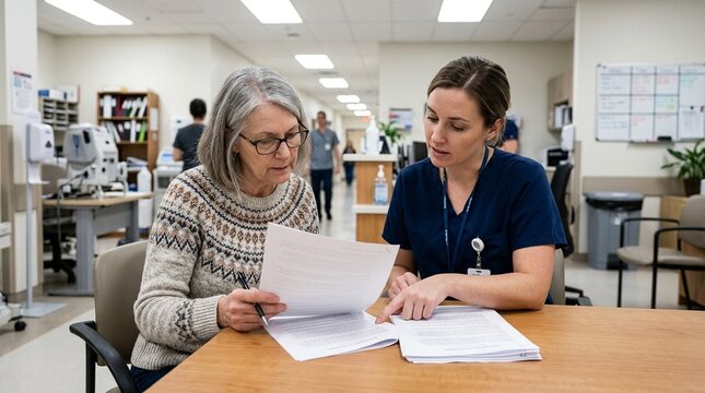 Informed consent process paused briefly while a participant reviews the document at their own pace