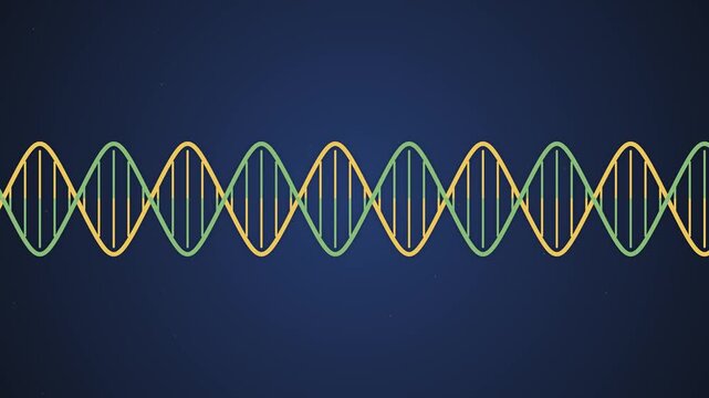 Dna double helix pattern with colorful nucleotide loops