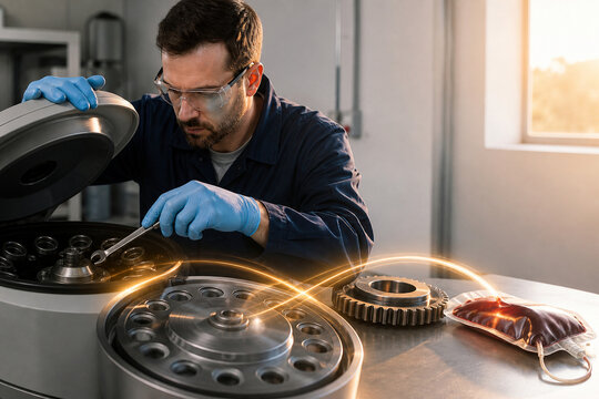 Centrifuge maintenance service check